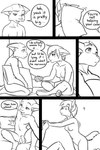 adolescent anthro balls bed breasts dialogue duo female flaccid furniture genitals male male/female nipples penis pillow speech_bubble text young young_anthro young_female young_male black-kitten sebastien_(black-kitten) serah_(black-kitten) felid feline lynx mammal 2025 2:3 black_and_white comic digital_drawing_(artwork) digital_media_(artwork) english_text hi_res line_art monochrome adult_(lore) brother_(lore) brother_and_sister_(lore) incest_(lore) sibling_(lore) sister_(lore) twins_(lore)