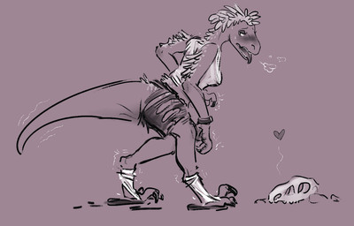 ambiguous_gender anthro blush bone breasts breath claws clock clothed clothing duo feathers female fossil heart_symbol looking_at_self looking_back mid_transformation sharp_teeth sickle_claw side_boob simple_background skull tail_growth_in_pants teeth toe_claws tongue tongue_out torn_clothing transformation watch wristwatch redacted animate_inanimate dinosaur dromaeosaurid feathered_dinosaur feathered_scalie human mammal prehistoric_species reptile saurischian scalie theropod monochrome