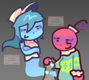 bodily_fluids duo faceless_character faceless_male female for_a_head genital_fluids genitals group group_sex handjob leaking_precum male male/female not_furry ornament penile penis penis_tip precum precum_on_penis sex threesome toony trio dancedelightful blushcrunch_studio dandy's_world roblox anon bobette_(dandy's_world) connie_(dandy's_world) ghost humanoid object_head spirit toon_(dandy's_world) hi_res