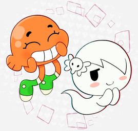 accessory blush clothing duo eyebrows eyelashes eyes_closed female fin footwear footwear_only hair hair_accessory male mostly_nude nude on_model orange_body semi-anthro shoes shoes_only smile white_body tomayto_(pixiv) cartoon_network the_amazing_world_of_gumball carrie_krueger darwin_watterson aquatic cyprinid cypriniform fish ghost goldfish spirit digital_media_(artwork) hi_res