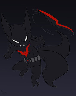 2_tails action_pose anthro biped black_background black_bodysuit black_clothing black_skinsuit bodysuit claws clenched_teeth clothed clothing cosplay digitigrade front_view male multi_tail pose simple_background skinsuit solo tail teeth throwing throwing_weapon tight_clothing toe_claws white_eyes fuf batman_(series) batman_beyond dc_comics batman fluffy_(kunomata) meowstic_(male) 2018 hi_res