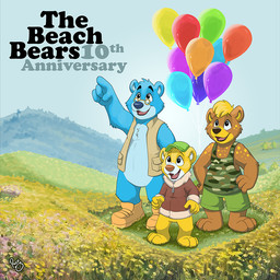 3_toes 4_fingers anthro balloon barefoot biped black_eyes black_nose blue_body blue_fur blue_sky bottomless bottomwear brown_body brown_clothing brown_footwear brown_fur brown_jacket brown_nose brown_shoes brown_topwear brown_vest camo camo_print cheek_tuft chest_tuft clothed clothing countershade_face countershading day detailed_background eyebrows eyewear facial_markings facial_tuft feet fingers flower footwear fully_clothed fur fur_trim_(clothing) gesture glasses green_bottomwear green_clothing green_hat green_headwear green_shorts group hand_gesture hand_on_hip happy hat head_markings head_tuft headgear headwear hill inflatable jacket looking_up male markings meadow mountain multicolored_body multicolored_fur open_clothing open_mouth open_smile open_topwear open_vest plant plantigrade pockets pointing red_nose round_ears shadow shoes shorts sky sleeveless_shirt smile spots standing tan_body tan_fur tan_inner_ear teeth teeth_showing text toes topwear trio tuft two_tone_body two_tone_fur vest white_body white_fur yellow_body yellow_fur young young_anthro zipper pandapaco birch_(maxdegroot) dipper_draper stargazer_borealis bear mammal 1:1 2021 album_cover cover digital_media_(artwork) english_text signature
