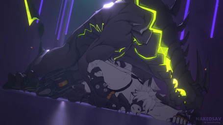 anal anal_penetration anthro anus balls big_butt big_penis black_body bodily_fluids bulge butt clenched_teeth corruption covered_eye deep_penetration digitigrade doggystyle duo from_behind_position from_front_position fur genitals glowing glowing_genitalia glowing_mouth glowing_penis green_glow green_penis humanoid_genitalia humanoid_penis male male/male nude penetration penile penile_penetration penis perineum prodding questionable_consent rough_sex sex teeth vein veiny_penis white_body white_fur nakedsav sound_warning spicygaydog_(va) mihoyo zenless_zone_zero von_lycaon canid canine canis ethereal_(zzz) hati_(zzz) mammal thiren wolf 16:9 3d_(artwork) 3d_animation animated digital_drawing_(artwork) digital_media_(artwork) high_framerate short_playtime sound video widescreen