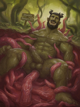 abs anal anal_penetration areola arm_hair balls barazoku beard bodily_fluids body_hair chest_hair erection facial_hair forest genital_fluids genitals green_body green_skin hair hairy_legs half-closed_eyes horn humanoid_genitalia humanoid_penetrated humanoid_penis male male_penetrated muscular muscular_humanoid muscular_male narrowed_eyes navel nipple_fetish nipple_play nipples not_furry nude open_mouth outside pecs penetration penis plant pointy_ears restrained restrained_by_tentacles saliva saliva_string sex sign solo spread_legs spreading stretched_anus teeth tentacle_in_ass tentacle_in_urethra tentacle_penetration tentacle_sex tentacles text trapped tree urethral urethral_penetration orcfun humanoid mammal orc 3:4 digital_media_(artwork) english_text hi_res