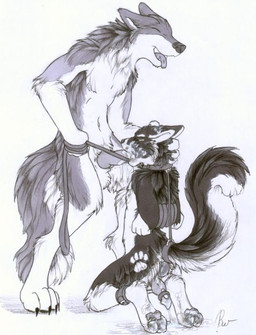 anal anal_penetration animal_genitalia animal_penis anthro bdsm bodily_fluids bondage bound canine_genitalia canine_penis collar cum cum_in_mouth cum_inside cum_on_face cum_on_feet cum_on_ground cum_pool dildo dildo_in_ass dildo_insertion dominant duo ears_back egg_vibrator eyes_closed feet foot_focus genital_fluids genitals hands_behind_back hands_tied head_grab hindpaw kneeling knot leash leash_pull male male/male object_in_ass oral oral_penetration pawpads paws penetration penile penis penis_backwards pivoted_ears raised_tail restraints sex_toy sex_toy_in_ass sex_toy_insertion spread_legs spreader_bar spreading submissive submissive_male tail tail_bondage tail_tied tongue tongue_out vibrator vibrator_on_penis ruaidri canid canine canis domestic_dog husky mammal nordic_sled_dog spitz 2009 black_and_white monochrome