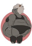 ambiguous_gender anthro belly big_butt blush butt clothing fat_arms feedee fluffy lingerie morbidly_obese obese overweight slightly_chubby smile solo thick_thighs underwear wide_hips thechubbiestlamb edwin_(thechubbiestlamb) bovid caprine humanoid mammal sheep absurd_res hi_res