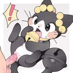 beads bell bestiality black_body blush blush_lines bodily_fluids digitigrade duo exclamation_point faceless_character faceless_human faceless_male fangs female female_focus female_on_human female_penetrated feral feral_penetrated genital_fluids genitals human_on_feral human_penetrating human_penetrating_feral interspecies larger_human larger_male lying male male/female male_on_feral male_penetrating male_penetrating_female multicolored_body on_back open_mouth penetration penile penile_penetration penis penis_in_vagina pokephilia realistic_penis_size sex simple_background size_difference smaller_female smaller_feral smaller_penetrated solo_focus speech_bubble teeth vaginal vaginal_fluids vaginal_fluids_on_penis vaginal_penetration vein veiny_penis vulva white_background white_body youjomodoki beta_pokemon_games nintendo pokemon pokemon_gold_beta beta_pokemon_(species) felid feline human mammal rinrin_(pokemon_gold_beta) 1:1 2025 absurd_res hi_res
