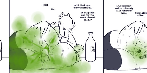 alcohol_bottle anal anal_vore anthro anus beverage_bottle big_butt biped bodily_fluids bottle breath butt container deleting dialogue dirty_talk duo eyewear fart fart_cloud fart_fetish farting_on_another fatal_vore femboy fluffy gameplay_mechanics glasses green_fart_cloud hand_on_butt horn male male/male reality_shift shlurp sound_effects spread_anus spread_butt spreading stink_fumes sweat sweaty_butt text thick_thighs vore wearing_glasses ti-ling deltarune doki_doki_literature_club! team_salvato undertale_(series) ralsei ramb_(deltarune) bovid caprine darkner mammal comic english_text hi_res sequence
