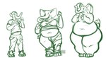 3_toes 5_fingers anthro arms_bent belly belly_expansion big_belly big_ears body_size_growth bottomwear clothing ear_growth expansion eyes_closed feet fingers green_line_art growth hair huge_thighs male male_anthro male_human moobs navel nipples nude_anthro nude_male pants proboscis_(anatomy) shirt short_hair simple_background size_transformation solo species_transformation t-shirt tail tail_tuft thick_thighs thigh_expansion toes topwear torn_bottomwear torn_clothing torn_pants torn_shirt torn_t-shirt torn_topwear transformation trunk_(anatomy) tuft tusks weight_gain white_background naughtygryph troodon_(character) elephant elephantid human mammal proboscidean 2019 colored_line_art digital_drawing_(artwork) digital_media_(artwork) english_description sequence