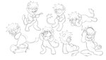 2015 angry anthro bottomless cheek_tuft clothed clothing determined digital_drawing_(artwork) digital_media_(artwork) electronics eyes_closed facial_tuft felid frown fur grin guitar hair happy headphones hi_res kitchiki line_art lion lying male mammal mane matt_(scratch21) monochrome musical_instrument narrowed_eyes nude on_front pantherine pawpads plucked_string_instrument raised_arms sad scratch21 simple_background sitting skateboard sketch smile solo standing string_instrument tail tail_tuft topless tuft vehicle white_background worried