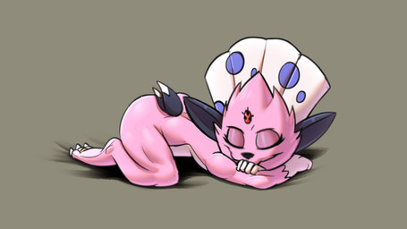3_toes ambiguous_gender anthro butt claws countershade_feet countershading digit_ring eyes_closed feathers feet fur jewelry male muscular paws pink_body pink_fur pokemorph purple_eyes ring sleeping soles solo tail toe_claws toe_ring toes two_tone_feet two_tone_paws rodricoro nintendo pokemon fan_character kerolink generation_4_pokemon pokemon_(species) weavile 16:9 colored digital_media_(artwork) shaded widescreen