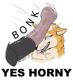 ambiguous_gender animal_genitalia animal_penis bodily_fluids brown_body brown_fur cockslap disembodied_penis drooling duo equine_genitalia equine_penis erection feral front_view fur genitals looking_pleasured male male/ambiguous medial_ring open_mouth penis penis_on_face saliva simple_background slap snout teeth text tongue white_background yellow_eyes dark_violet canid canine canis domestic_dog mammal 2025 absurd_res digital_drawing_(artwork) digital_media_(artwork) english_text hi_res meme signature