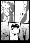 8_nipples anthro areola biped black_border black_hair border breasts countershade_face countershade_legs countershade_neck countershade_torso countershading cum_from_penis dialogue erection eyes_closed gender_transformation genitals genitals_shrinking glans hair half-erect herm intersex kneeling looking_pleasured masturbation micropenis motion_lines mtf_transformation multi_breast multi_nipple navel nipples nude onomatopoeia pawpads penile penile_masturbation penis penis_shrinking pussy sackless sitting sitting_on_ground small_penis solo sound_effects spread_legs spreading supernumerary_breasts text transformation white_body white_countershading pesimist canid canine canis mammal wolf 2020 comic english_text halftone hi_res monochrome