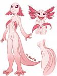 anthro barely_visible_genitalia barely_visible_pussy breasts female freckles genitals nipples pussy solo g-blue16 xil_(g-blue16) amphibian axolotl marine mole_salamander salamander 3:4