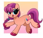 blue_eyes blush braided_hair cutie_mark female feral fetlocks hair hooves open_mouth purple_hair quadruped solo tongue kittyrosie hasbro my_little_pony fan_character equid equine horse mammal pony 2021 absurd_res hi_res