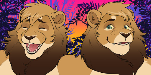 sunset toebeans19 themutt felid lion mammal pantherine 2:1 hi_res icon
