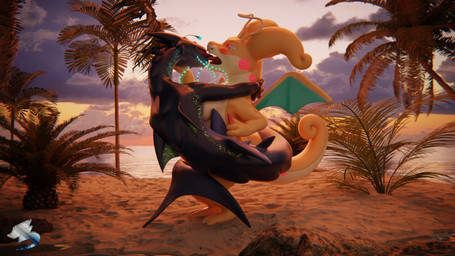 beach biped coiling duo female feral fin french_kissing genitals kissing male male/female palm_tree penis penis_grab plant rock sand sea standing sunset surprised tail tail_fin tendrils tree water wings ferrum_draconis jewish_mythology mythology nintendo pokemon kairyu_(character) tempest_(ferrum_draconis) aquatic aquatic_dragon dragon dragonite generation_1_pokemon generation_6_pokemon goodra hybrid leviathan mythological_creature mythological_marine mythological_scalie pokemon_(species) scalie 16:9 hi_res widescreen