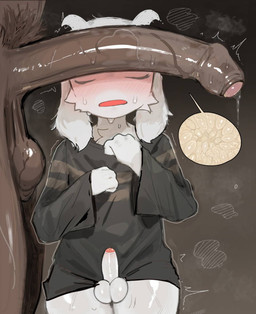 2_horns age_difference aged_up anthro ball_size_difference balls big_balls big_penis biped blush blush_lines bodily_fluids bottomless clothed clothed/nude clothed_anthro clothed_male clothing cutaway dripping duo erection eyes_closed fertility_analysis fingers floppy_ears foreskin fur genital_fluids genitals glans horn humanoid_genitalia humanoid_penis larger_male male male/male nude nude_anthro nude_male older_anthro older_male open_mouth partially_retracted_foreskin penis penis_awe penis_on_face penis_size_difference pink_glans precum precum_drip simple_background size_difference small_penis smaller_anthro smaller_male speech_bubble sperm_cell topwear white_balls white_body white_fur white_horn white_penis young younger_anthro younger_male kemo_ka_nya undertale undertale_(series) asriel_dreemurr asriel_dreemurr_(god_form) bovid caprine goat mammal english_description hi_res adult_(lore)