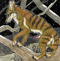 animal_genitalia animal_penis black_claws black_nose brown_body brown_fur canine_genitalia canine_penis claws feral fur genitals green_eyes male penis sheath solo whiskers heatherwolf canid canine canis coyote mammal hi_res