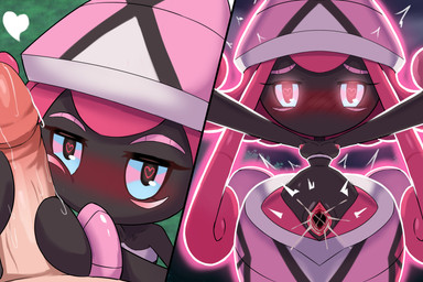 anthro areola blush bodily_fluids breasts erection female genital_fluids genitals hair heart_eyes heart_symbol interspecies looking_at_viewer male male/female nipples nude penetration penis pink_hair sex vulva zerokun135 nintendo pokemon generation_7_pokemon human legendary_pokemon mammal pokemon_(species) tapu_lele 3:2 hi_res