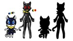 :3 anthro belt beta_design black_body black_fur blue_eyes bodysuit chibi clothing color_swatch duo female fur kerchief male markings mask mitten_hands neckerchief neckwear red_eyes silhouette simple_background skinsuit spiral_eyes tail tail_markings tight_clothing utility_belt white_background white_body white_fur anonymous_artist atlus megami_tensei megami_tensei_persona persona_(series) persona_5 sega beta_morgana_(persona) morgana_(persona) domestic_cat felid feline felis mammal tuxedo_cat absurd_res hi_res model_sheet