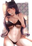 black_hair blush bra breasts cleavage clothed clothing female finger_fetish finger_in_mouth finger_play fingers genitals hair long_hair looking_at_viewer panties pubes pussy solo translucent translucent_clothing underwear lightingsaber rooster_teeth rwby blake_belladonna animal_humanoid cat_humanoid felid felid_humanoid feline feline_humanoid humanoid mammal mammal_humanoid 2019 absurd_res hi_res