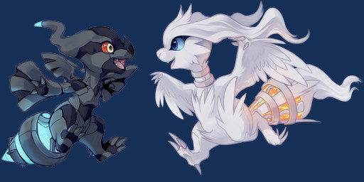 ambiguous_gender black_body blue_eyes blue_glow blue_sclera chibi claws duo feathered_wings feathers feral finger_claws fire grey_body grey_claws jumping open_mouth orange_glow red_sclera running sharp_teeth simple_background smile spread_wings teeth toe_claws tongue transparent_background white_body white_claws white_feathers wing_claws wings yellow_eyes mewitti mythology nintendo pokemon dragon feathered_dragon feathered_scalie generation_5_pokemon legendary_pokemon mythological_creature mythological_scalie pokemon_(species) reshiram scalie zekrom absurd_res alpha_channel hi_res shaded