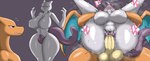 absurd_res anthro blush breasts charizard duo enigi09 erection featureless_breasts female female_penetrated full_nelson generation_1_pokemon genitals hi_res legendary_pokemon male male/female male_penetrating male_penetrating_female mewtwo nintendo orange_body penetration penile penile_penetration penis pokemon pokemon_(species) purple_body pussy sex spread_legs spreading standing standing_sex tongue tongue_out vaginal vaginal_penetration