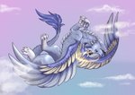 ambiguous_gender cloud feral flying freedom lottery prize sky solo tail wings zhekathewolf mythology dragon mythological_creature mythological_scalie scalie