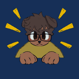 anthro clothing ears_down eyewear glasses hair looking_at_viewer male pivoted_ears solo velavelavo canid canine canis domestic_dog mammal 1:1 2_frame_animation animated animated_gif short_playtime