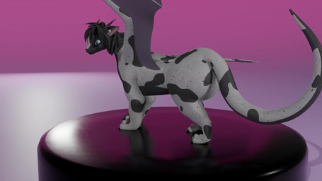 big_butt big_ears black_body butt female feral fur genitals hair huge_butt raised_tail solo standing tail thick_thighs vulva white_body wings toryg111 nero1024_(modeler) twilightv0ids_(modeler) mythology pepper_the_dragon dragon furred_dragon furred_scalie mythological_creature mythological_scalie scalie 3d_(artwork) 3d_animation animated digital_media_(artwork) hi_res short_playtime turntable_(animation) video