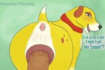 anus blush collar dialogue duo female female_feral female_focus feral feral_focus floppy_ears fur fur_markings genitals humanoid_genitalia humanoid_penis looking_back male male/female markings penetration penis raised_tail solo_focus tail teeth tongue vaginal vaginal_penetration vein veiny_penis ghostyxtoasty martha_speaks martha_lorraine canid canine canis domestic_dog mammal absurd_res hi_res