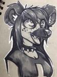 anthro collar female solo supreme_meme_queen zeriara_(character) deity lemur mammal primate strepsirrhine traditional_media_(artwork)