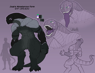 4_eyes 5_fingers anthro armband black_body claws cybernetics digitigrade eyeliner fingers grey_body machine makeup male markings modification multi_eye muscular muscular_anthro muscular_male not_furry nude open_mouth pecs purple_eyeliner size_difference solo stripes tail tail_markings teeth text toe_claws tongue jodelr jode_r_erick_(jodelr) alien chimera cyborg humanoid monster unknown_species digital_media_(artwork) english_text hi_res