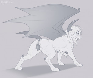 animal_genitalia animal_vulva anus bedroom_eyes belly_nipples butt canine_genitalia canine_vulva claws female female_feral feral genitals horn looking_at_viewer looking_back looking_back_at_viewer membrane_(anatomy) membranous_wings narrowed_eyes presenting presenting_hindquarters quadruped seductive smile smiling_at_viewer solo toe_claws vulva wings digitoxici nintendo pokemon absol generation_3_pokemon pokemon_(species) 2026 digital_media_(artwork) hi_res