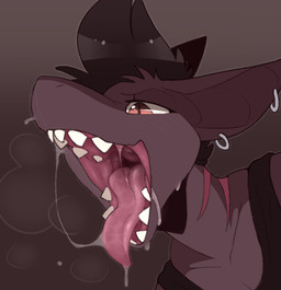 anthro bodily_fluids clothed clothing drooling ear_piercing gaping_mouth hair male mouth_shot open_mouth piercing saliva saliva_string simple_background smile solo teeth tongue tongue_out backsash sash_(backsash) aquatic fish mammal shark 2020 digital_media_(artwork)