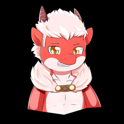 anthro black_background brown_horn glistening glistening_eyes grin hair horn looking_at_viewer male orange_eyes red_body sharp_teeth short_hair simple_background smile solo teeth unsigned white_body white_hair kewkungzn mythology dragon mythological_creature mythological_scalie scalie 1:1 bust_portrait hi_res icon portrait