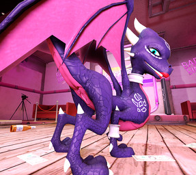 6_horns black_body camera claws countershading female feral genitals green_eyes horn jewelry magenta_body magenta_scales membrane_(anatomy) membranous_wings multi_horn multicolored_body nightclub nude quadruped red_body scales solo spiked_tail spikes spikes_(anatomy) tail two_tone_body ventral_scales vulva white_horn wing_claws wings ardi_pink activision european_mythology mythology spyro_the_dragon the_legend_of_spyro cynder dragon mythological_creature mythological_scalie reptile scalie western_dragon 3d_(artwork) digital_media_(artwork) source_filmmaker_(artwork)