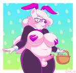 anthro breasts bunny_costume clothing cosplay costume eyewear genitals glasses gynomorph heart_eyes heart_symbol intersex penis reverse_bunny_costume solo fluffygirlfriend bobby_(fluffy_gf) canid canine canis domestic_dog mammal nordic_sled_dog samoyed spitz hi_res trans_(lore) trans_woman_(lore)