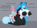 absurd_res anthro balls bear big_balls big_breasts big_butt big_penis blue_body blue_eyes blue_fur blue_hair blush breasts breasts_bigger_than_head butt dialogue duo female femboy fur genitals giant_panda hair hi_res huge_balls huge_breasts huge_butt huge_penis huge_thighs hyper hyper_balls hyper_genitalia hyper_penis imminent_rape imminent_sex lagomorph larger_female leporid male male/female mammal nude penis pigtails pink_hair rabbit razbunny razz_(razbunny) size_difference small_but_hung smaller_male thick_thighs