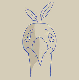 ambiguous_form ambiguous_gender beak blue_line_art brown_background closed_frown eyebrows feathers front_view frown looking_at_viewer mouth_closed simple_background solo unknown_artist avian bird 2020 aliasing binary_drawing cel_shading colored_line_art digital_drawing_(artwork) digital_media_(artwork) headshot_portrait hi_res portrait reaction_image restricted_palette shaded