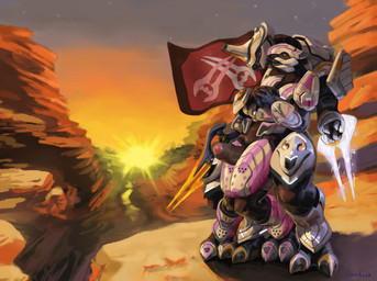 anthro armor digitigrade duo energy_sword female flag foreskin genitals landscape male male/female melee_weapon penis sex standing standing_sex sunset sword thigh_sex weapon sunhuiz halo_(series) microsoft xbox_game_studios alien sangheili absurd_res full-length_portrait hi_res portrait