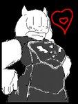 anthro belly blush blush_lines breasts female smile solo nerobero0 undertale_(series) toriel bovid caprine goat mammal 3:4 animated digital_media_(artwork) low_res pixel_(artwork) pixel_animation short_playtime