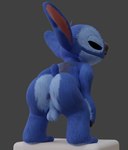 anthro anus balls bent_over blue_body blue_fur butt fur genitals male presenting presenting_hindquarters rear_view small_tail smile solo tail no-name-no-problem disney lilo_and_stitch stitch_(lilo_and_stitch) alien experiment_(lilo_and_stitch) 3d_(artwork) alternate_version_at_paywall blender_(artwork) digital_media_(artwork) hi_res