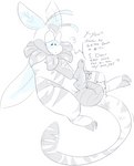 antennae_(anatomy) ball_bulge bulge cock_vore fully_inside genitals male male_pred penile penis plant tail tail_mouth unusual_anatomy unusual_tail vore wings adteev mythology dechroma dragon dragonflora hybrid mythological_creature mythological_scalie scalie
