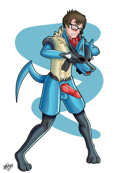 anthro black_body black_bodysuit black_clothing black_latex black_skinsuit blue_body blue_bodysuit blue_clothing blue_latex blue_skinsuit bodysuit brown_hair clothing dildo_in_mouth eyewear forced forced_transformation genitals glasses goo_transformation hair human_to_anthro latex latex_clothing latex_skinsuit latex_transformation male mask mask_transformation oral oral_penetration penetration penis red_latex red_penis sex_toy sex_toy_in_mouth sex_toy_insertion skinsuit solo species_transformation suit_transformation tight_clothing transformation wearing_mask yellow_body yellow_bodysuit yellow_clothing yellow_skinsuit xyveon nintendo pokemon generation_4_pokemon human lucario mammal pokemon_(species) 3:4 hi_res