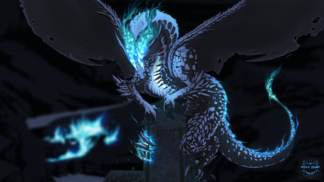 ambiguous_gender blue_fire building colored_fire feral fire horn night solo tail tower wings brendon_volkov league_of_legends mythology riot_games tencent smolder's_mom dragon mythological_creature mythological_scalie scalie 16:9 absurd_res digital_media_(artwork) hi_res tagme widescreen female_(lore)