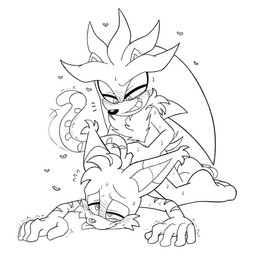 3_toes 5_fingers ahegao all_fours anal anal_orgasm anal_penetration anthro anthro_on_anthro anthro_penetrated anthro_penetrating anthro_penetrating_anthro ass_up backshots bent_legs big_dom_small_sub biped blush bodily_fluids butt butt_grab cheek_tuft chest_tuft cum cum_in_ass cum_inside dominant dominant_anthro dominant_male drooling duo ejaculation facial_tuft feet fingers from_behind_position fucked_silly genital_fluids hair hand_on_butt hands-free heart_symbol interspecies kneeling larger_male lidded_eyes long_hair long_nose looking_pleasured lying male male/male male_on_bottom male_on_top male_penetrated male_penetrating male_penetrating_male markings motion_lines nude_anthro nude_male on_bottom on_front on_top orgasm penetration penile penile_penetration penis_in_ass quills_(anatomy) saliva satisfied sex simultaneous_orgasms size_difference smaller_male smile smirk striped_markings striped_tail stripes submissive submissive_male sweat sweatdrop sweaty_body sweaty_sex tail tail_markings tail_motion tailwag teeth thrusting toes tongue tongue_out tremble_spikes tuft younger_dom_older_sub shenadical archie_comics sega sonic_the_hedgehog_(archie) sonic_the_hedgehog_(comics) sonic_the_hedgehog_(series) larry_lynx silver_the_hedgehog eulipotyphlan felid feline hedgehog lynx mammal 2025 hi_res