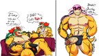 aged_up anthro barazoku beard big_pecs big_penis bulge dialogue facial_hair genitals hair horn huge_penis male male/male muscular muscular_anthro muscular_male nipples non-mammal_nipples pecs penis red_hair shell teasing text vein morgan_deer mario_bros nintendo bowser bowser_jr. koopaling roy_koopa koopa scalie english_text hi_res father_(lore) father_and_child_(lore) father_and_son_(lore) incest_(lore) parent_(lore) parent_and_child_(lore) parent_and_son_(lore) son_(lore)