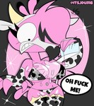 animal_print animal_print_bikini animal_print_thigh_highs anthro beak big_breasts bikini black_eyes bovid_horn bovine_horn bra breasts cleavage clothed clothing cow_horn cow_print cow_print_armwear cow_print_bikini cow_print_elbow_gloves cow_print_legwear cow_print_thigh_highs dialogue eyelashes female horn legwear milk navel navel_piercing nipple_outline nipples non-mammal_breasts non-mammal_navel non-mammal_nipples panties pattern_bikini pattern_clothing pattern_legwear pattern_swimwear pattern_thigh_highs piercing pink_body simple_background solo speech_bubble spill spilled_drink spilled_milk spilling_drink swimwear tail text thick_thighs thigh_highs two-piece_swimsuit underwear wet wet_body wet_clothing wide_hips jdone flamma avian bird flamingo 2025 digital_media_(artwork) english_text hi_res